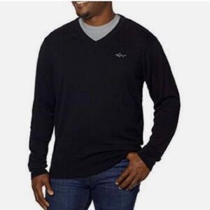 Gregnorman long sleeve V-neck sweater black size:L